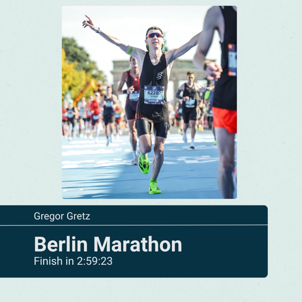 Gregor at the Berlin Marathon - Performance analysis with Datico Sport & Health