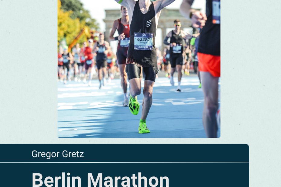Gregor at the Berlin Marathon - Performance analysis with Datico Sport & Health
