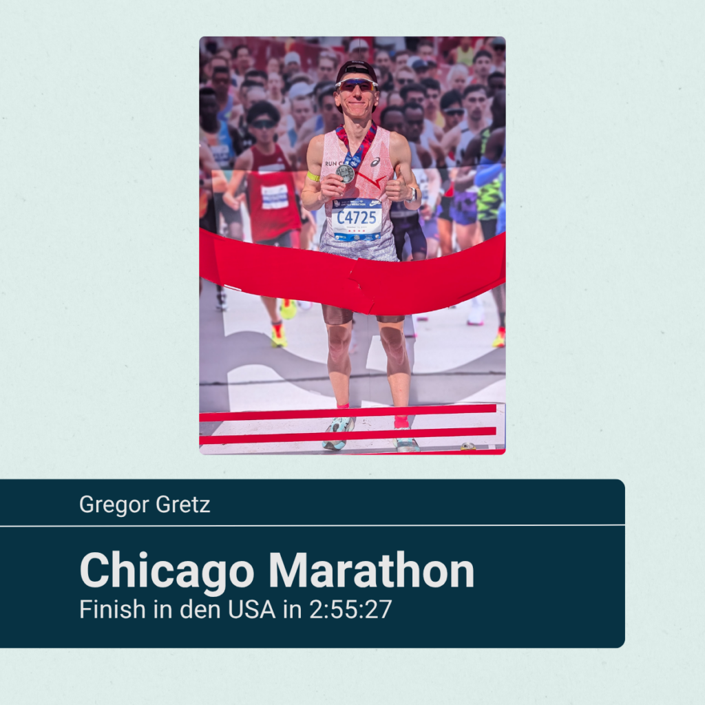Gregor at the Chicago Marathon - Endurance monitoring in Datico Sport & Health