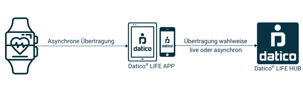 Datico Wearable Connect Pro Datenweg - Performance Tracking